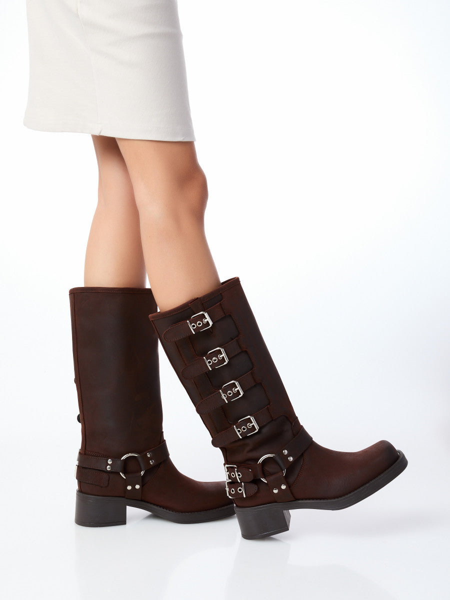 Biker In Pelle Con Fibbie OVYE