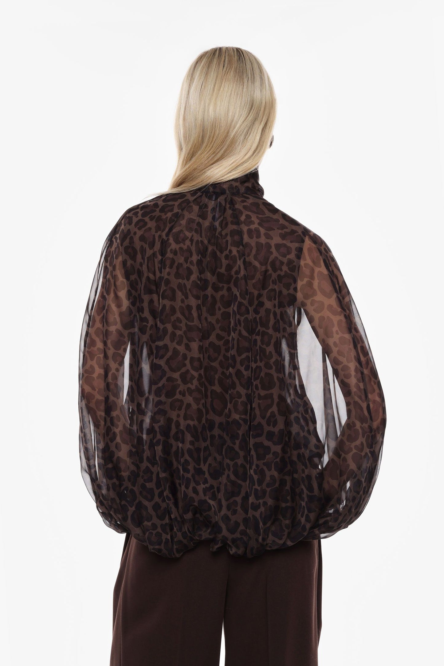 CAMICIA AMPIA CON FIOCCO FRONTALE E STAMPA ANIMALIER CNA0KHB IMPERIAL.