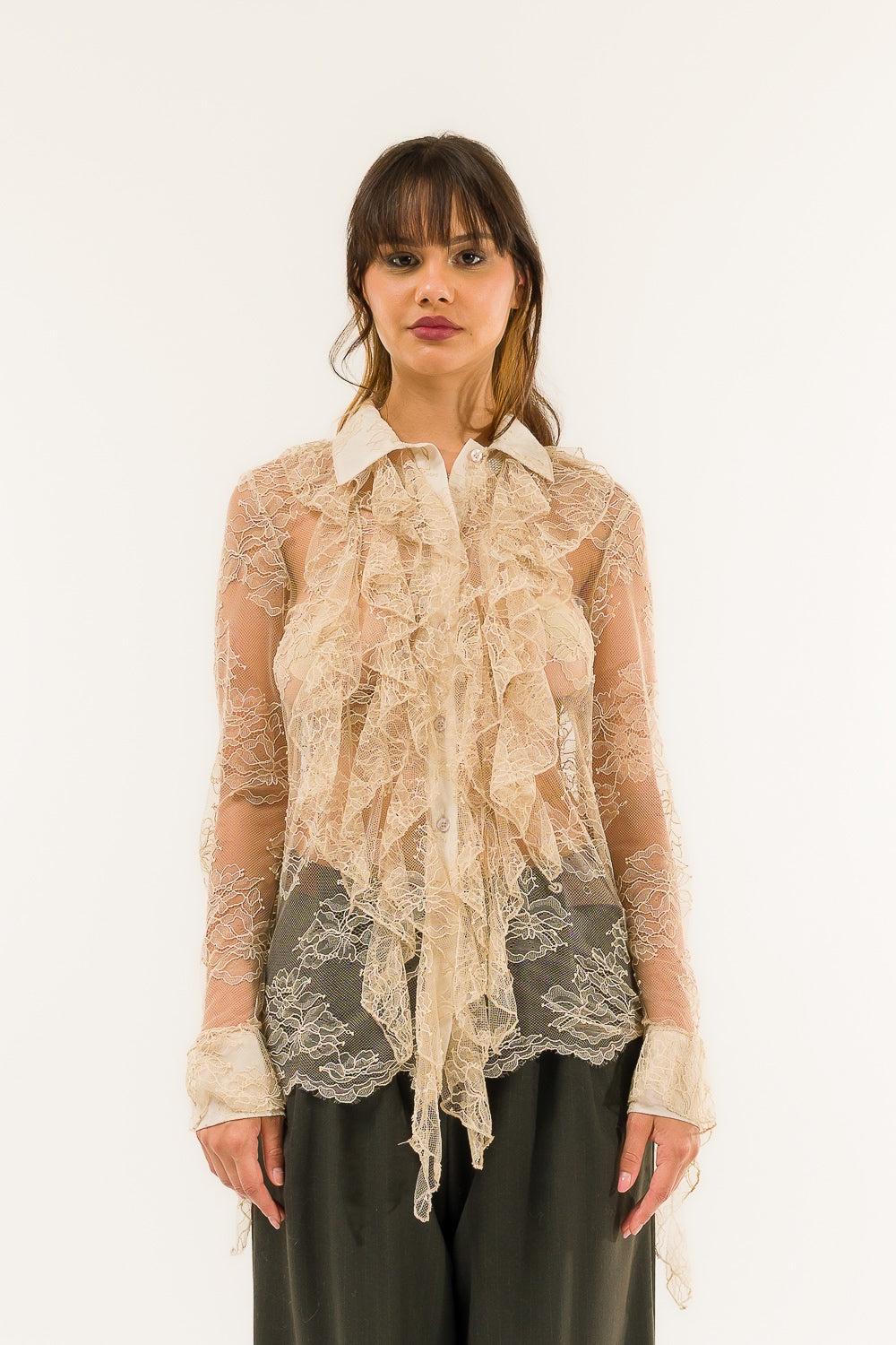 CAMICIA ROUCHES NH305C NUDE KONTATTO