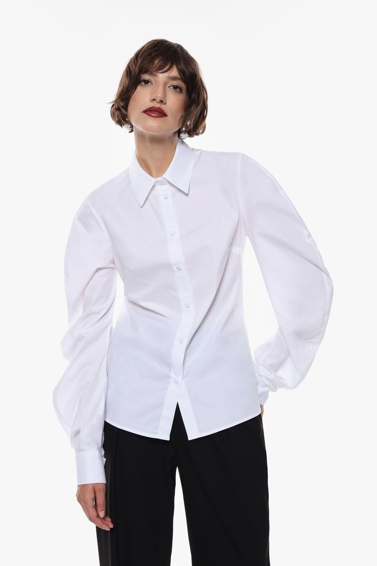 CAMICIA MANICHE AMPIE CNE0KFP BIANCO IMPERIAL.