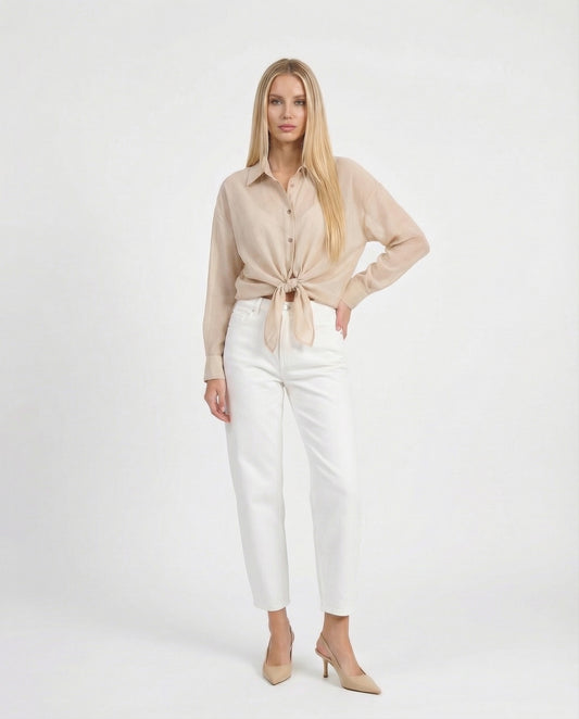 CAMICIA C9990030V BEIGE IMPERIAL.