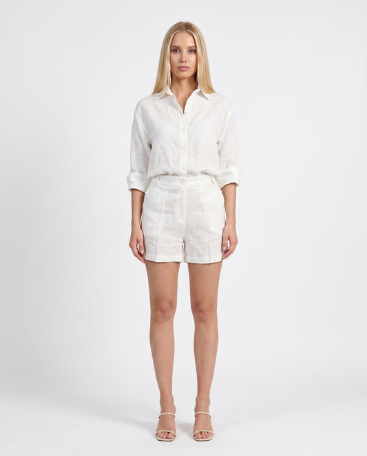 CAMICIA IN LINO C9990099V BIANCO IMPERIAL.