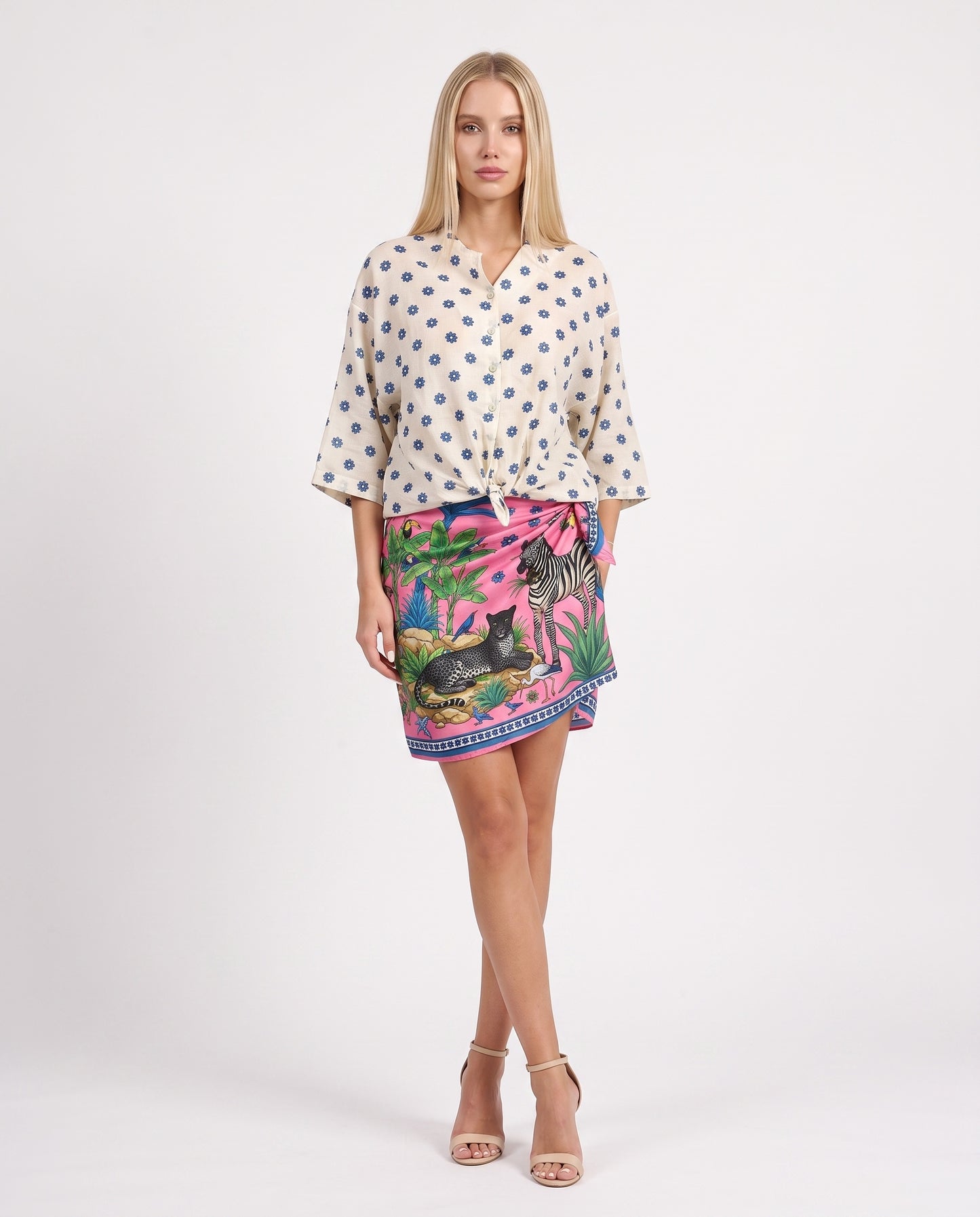CAMICIA MISTO SETA 40006 FIORELLINI TENSIONE IN.