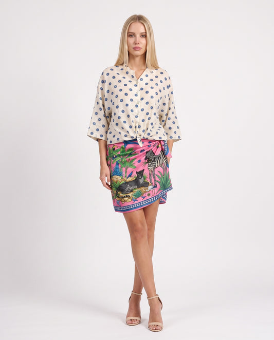 CAMICIA MISTO SETA 40006 FIORELLINI TENSIONE IN.