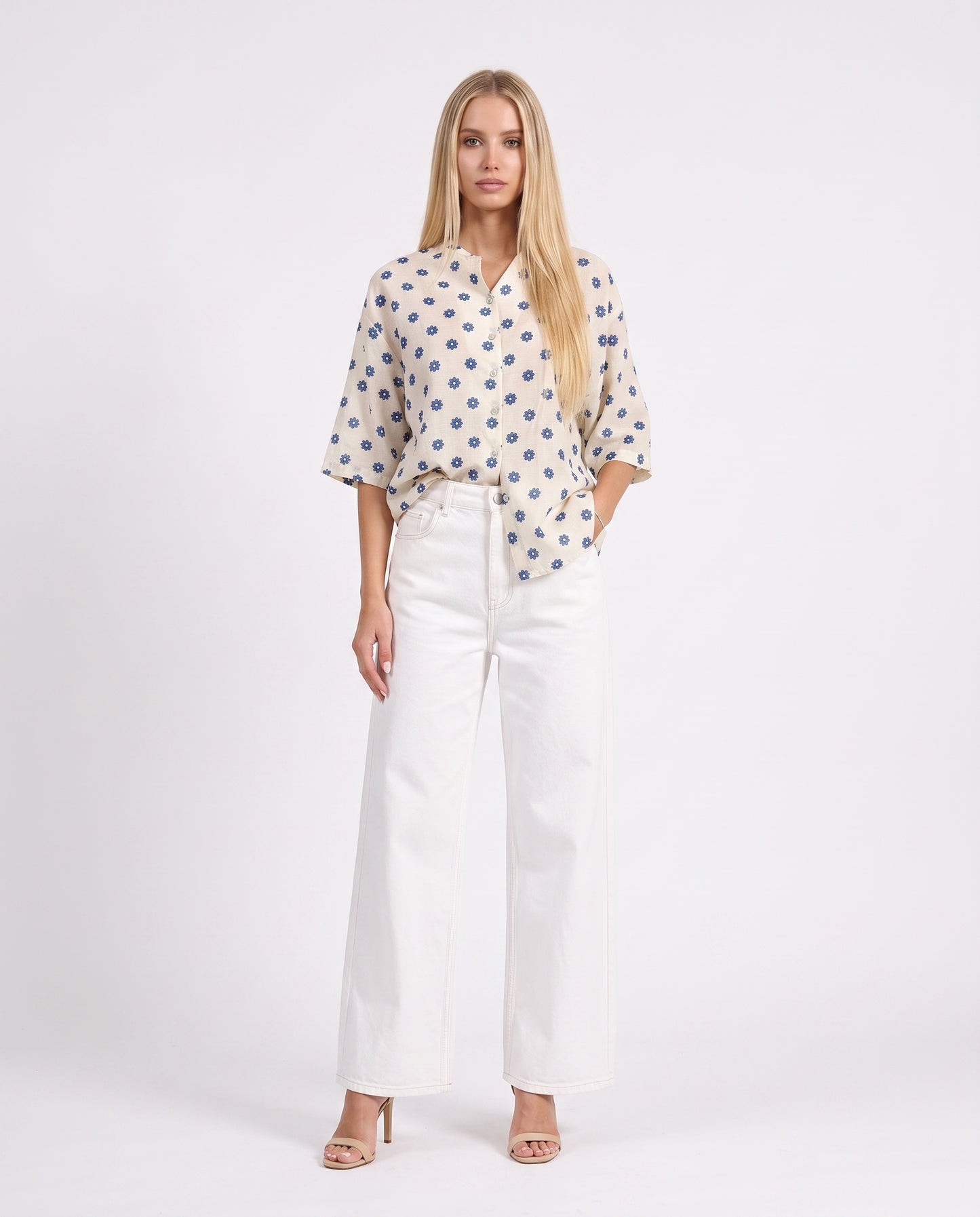 CAMICIA MISTO SETA 40006 FIORELLINI TENSIONE IN.