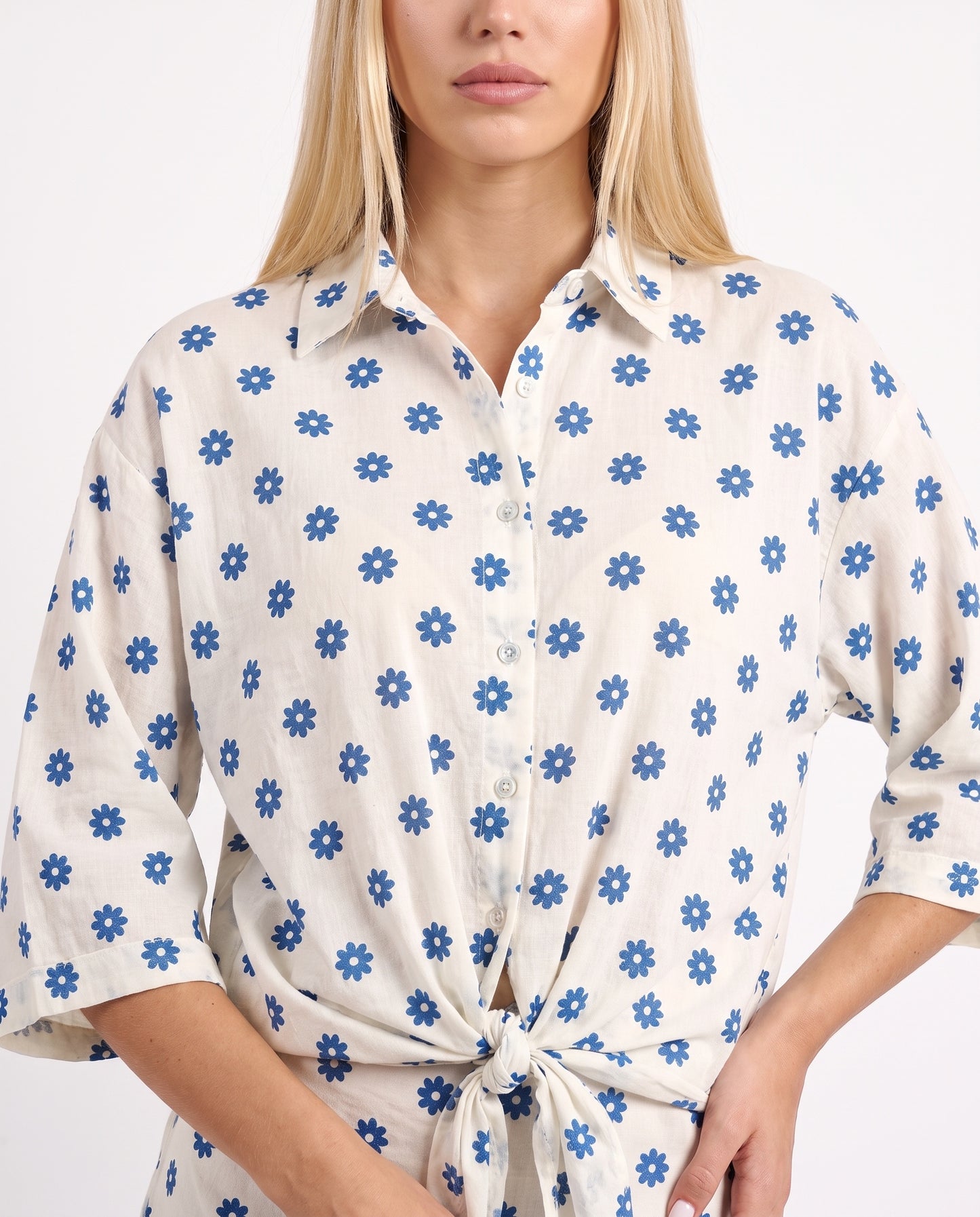 CAMICIA MISTO SETA 40006 FIORELLINI TENSIONE IN.