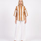 CAMICIA RIGHE PE260556 PANNA/TABACCO TENSIONE IN.
