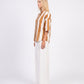 CAMICIA RIGHE PE260556 PANNA/TABACCO TENSIONE IN.