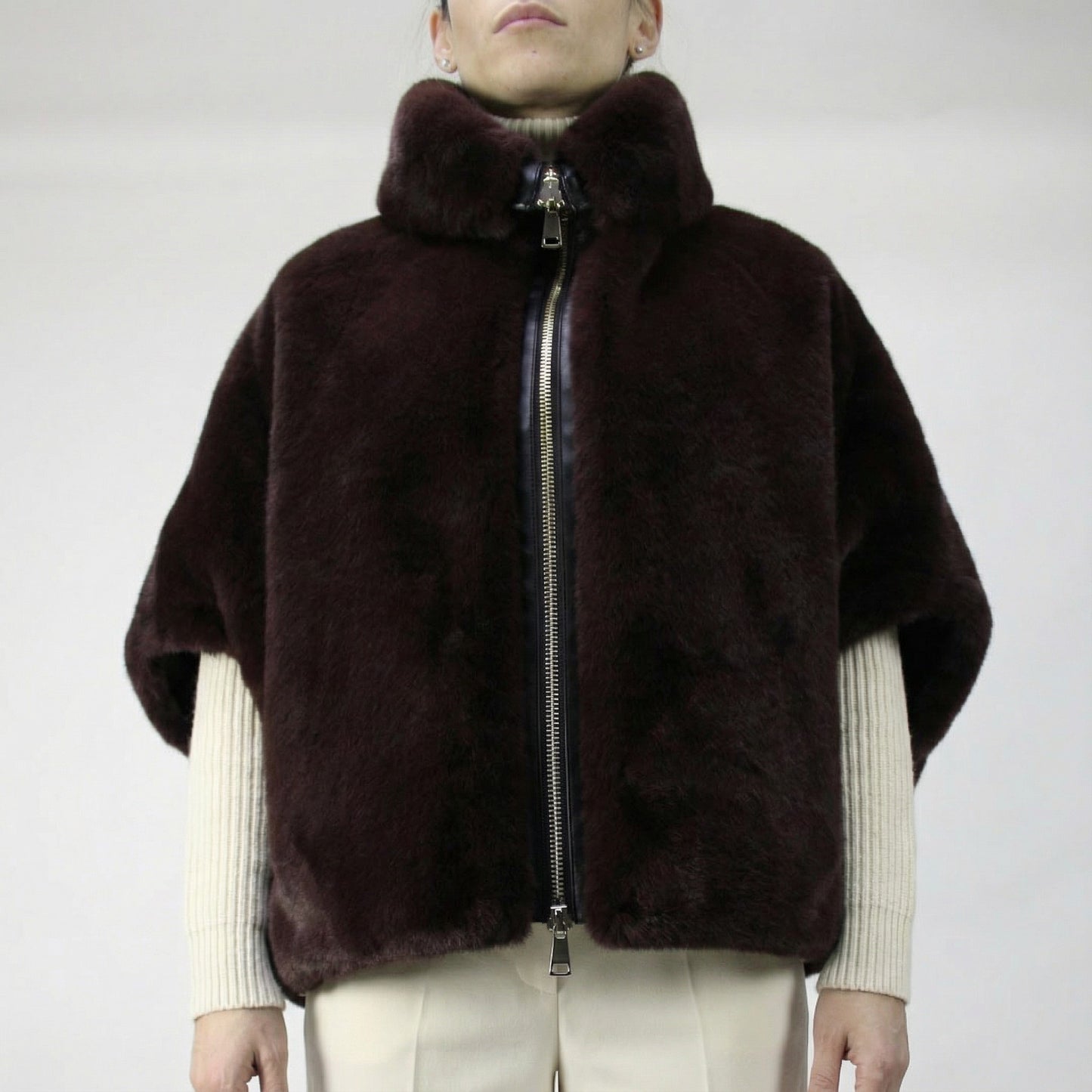 CAPPA IN PELLICCIA ECOLOGICA 12519095G VINO MOTEL.