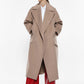 CAPPOTTO OVERSIZE CON TASCHE A PATTA CAMMELLO KG26IIK IMPERIAL.