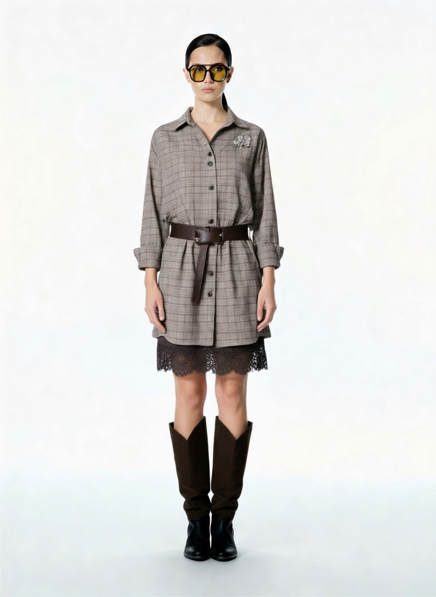 CHEMISIER PRINCIPE DI GALLES  W25X984 MOTEL.