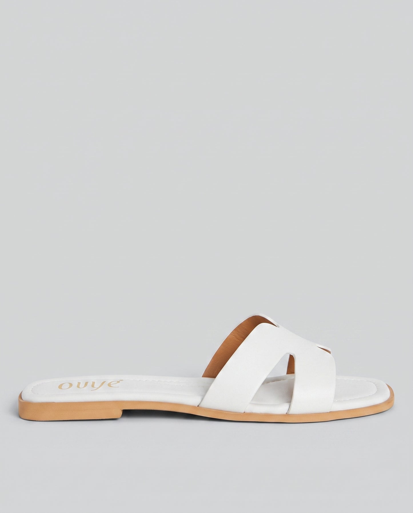 CIABATTINA OVYE IN PELLE T10CR01 BIANCO