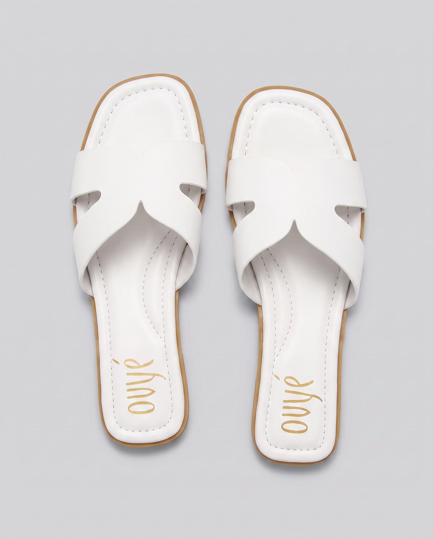 CIABATTINA OVYE IN PELLE T10CR01 BIANCO