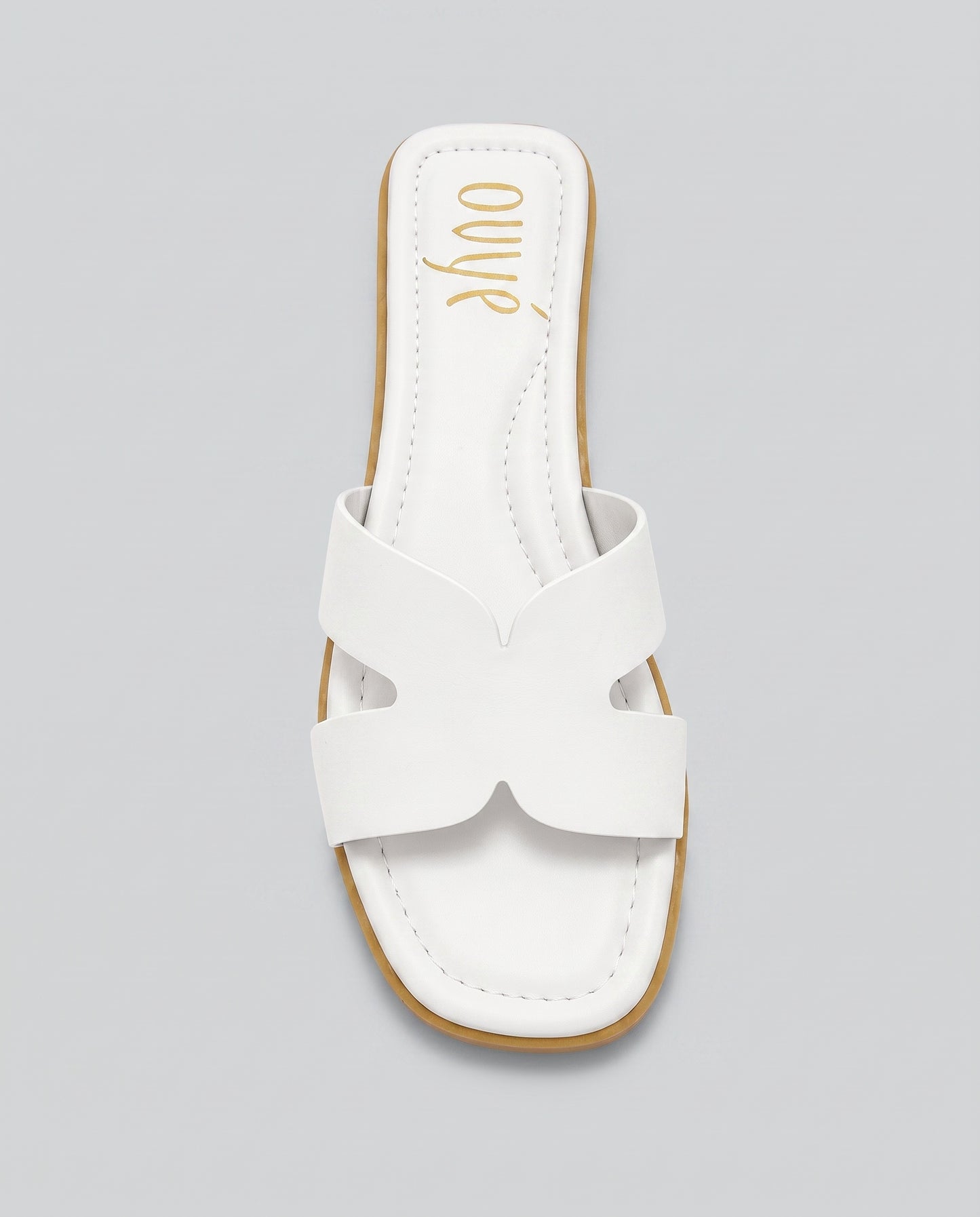 CIABATTINA OVYE IN PELLE T10CR01 BIANCO