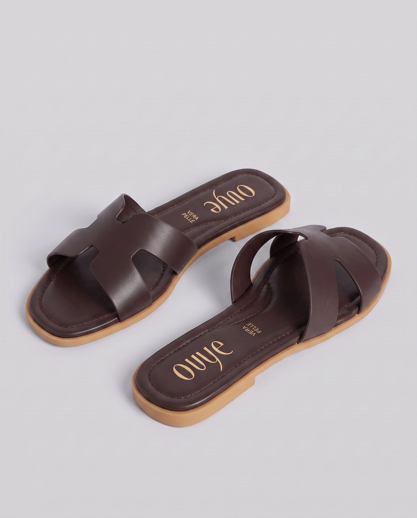CIABATTINA OVYE IN PELLE T10CR01 MORO