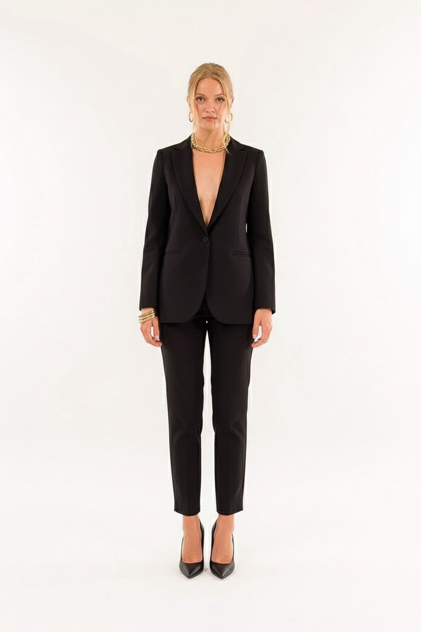 COMPLETO GIACCA E PANTALONE SLIM CO210C NERO KONTATTO