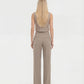COMPLETO GILET E PANTALONE GESSATO LC28LAF FANGO IMPERIAL.