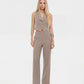COMPLETO GILET E PANTALONE GESSATO LC28LAF FANGO IMPERIAL.