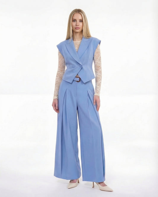 COMPLETO GILET E PANTALONE JBN7LHX CERULEO IMPERIAL.