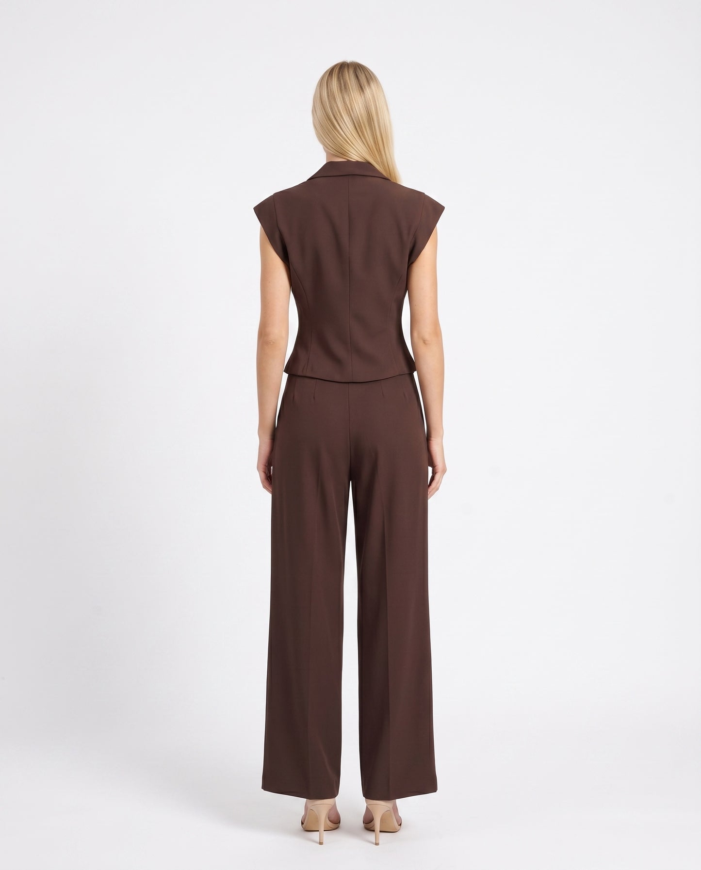 COMPLETO GILET E PANTALONE JBN7LHX CAFFE' IMPERIAL.