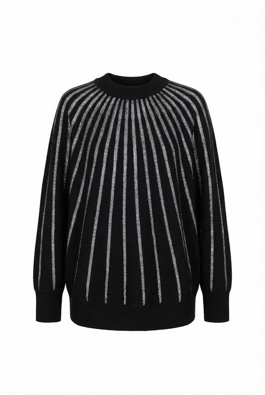 MAGLIA A PIPISTRELLO  XL66727 NERO D'ELLE.