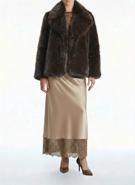 PELLICCIA ECOLOGICA 223239-F25 MORO MOTEL.