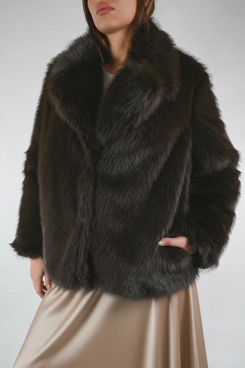 PELLICCIA ECOLOGICA 223239-F25 MORO MOTEL.