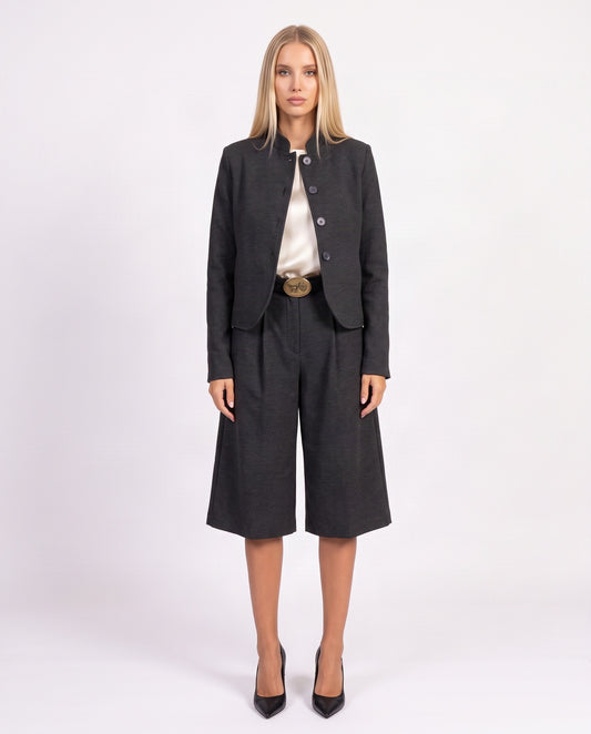 GIACCA CROPPED W26J650 ANTRACITE TENSIONE IN.