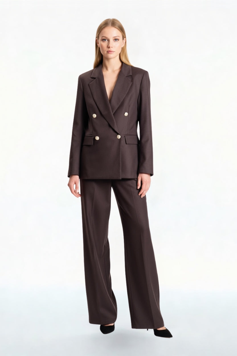 PANTALONE IN PUNTO MILANO 26P1305 MORO TENSIONE IN.