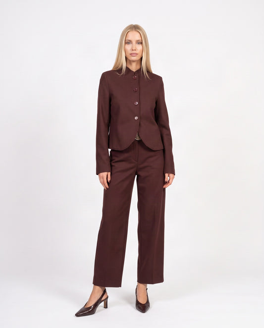 GIACCA CROPPED W26J650 BORDEAUX TENSIONE IN.