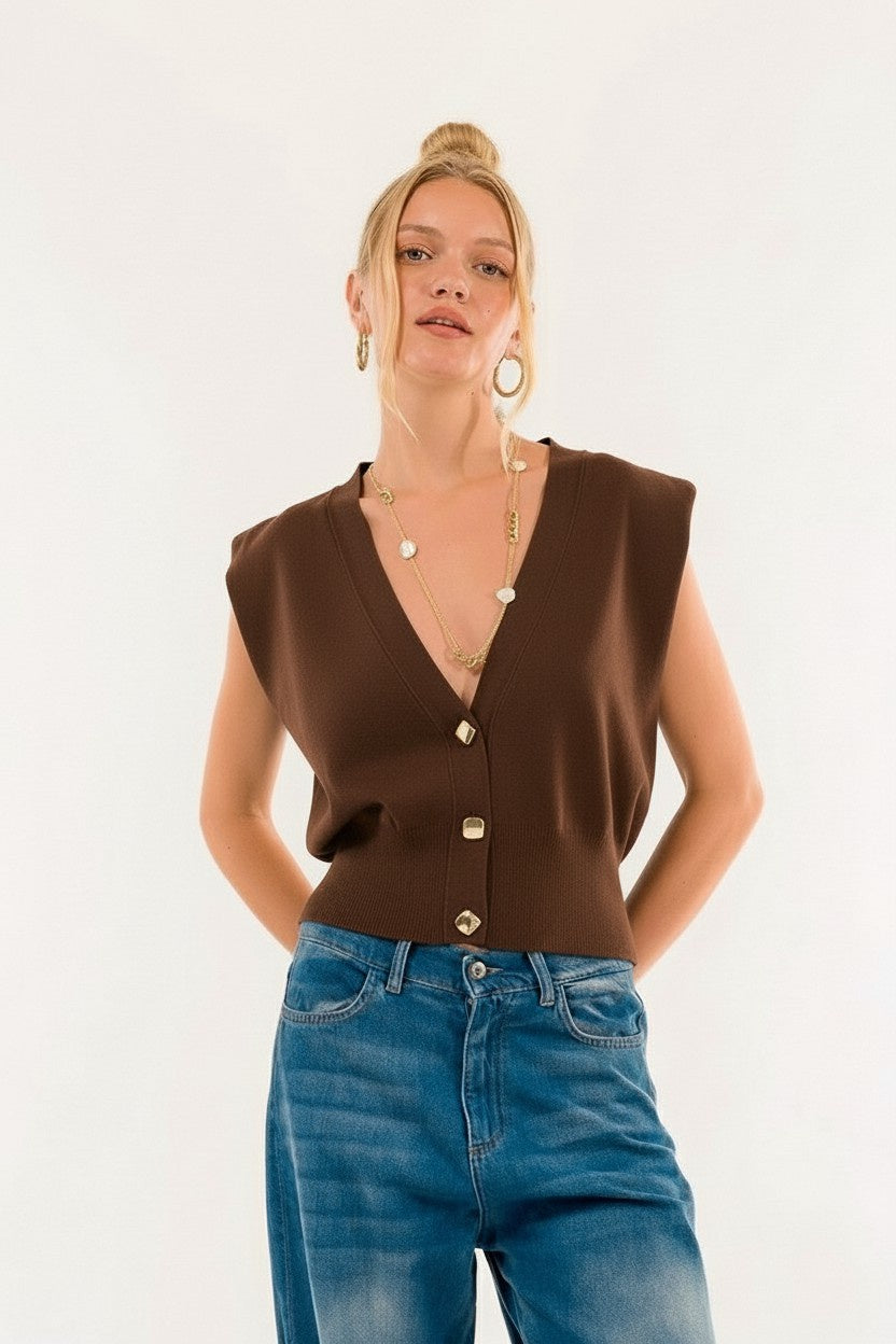 GILET 3M0945C MORO KONTATTO