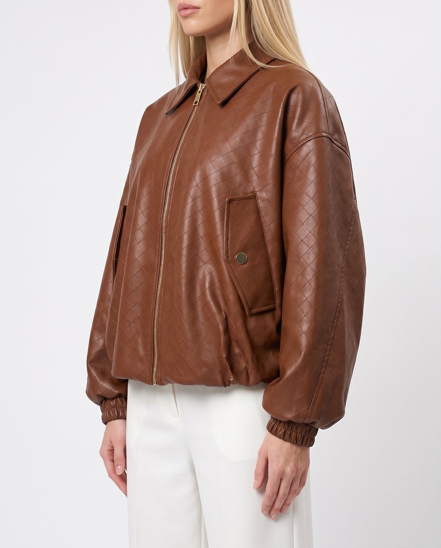 GIUBBINO BOMBER 26B3678 TABACCO MOTEL.