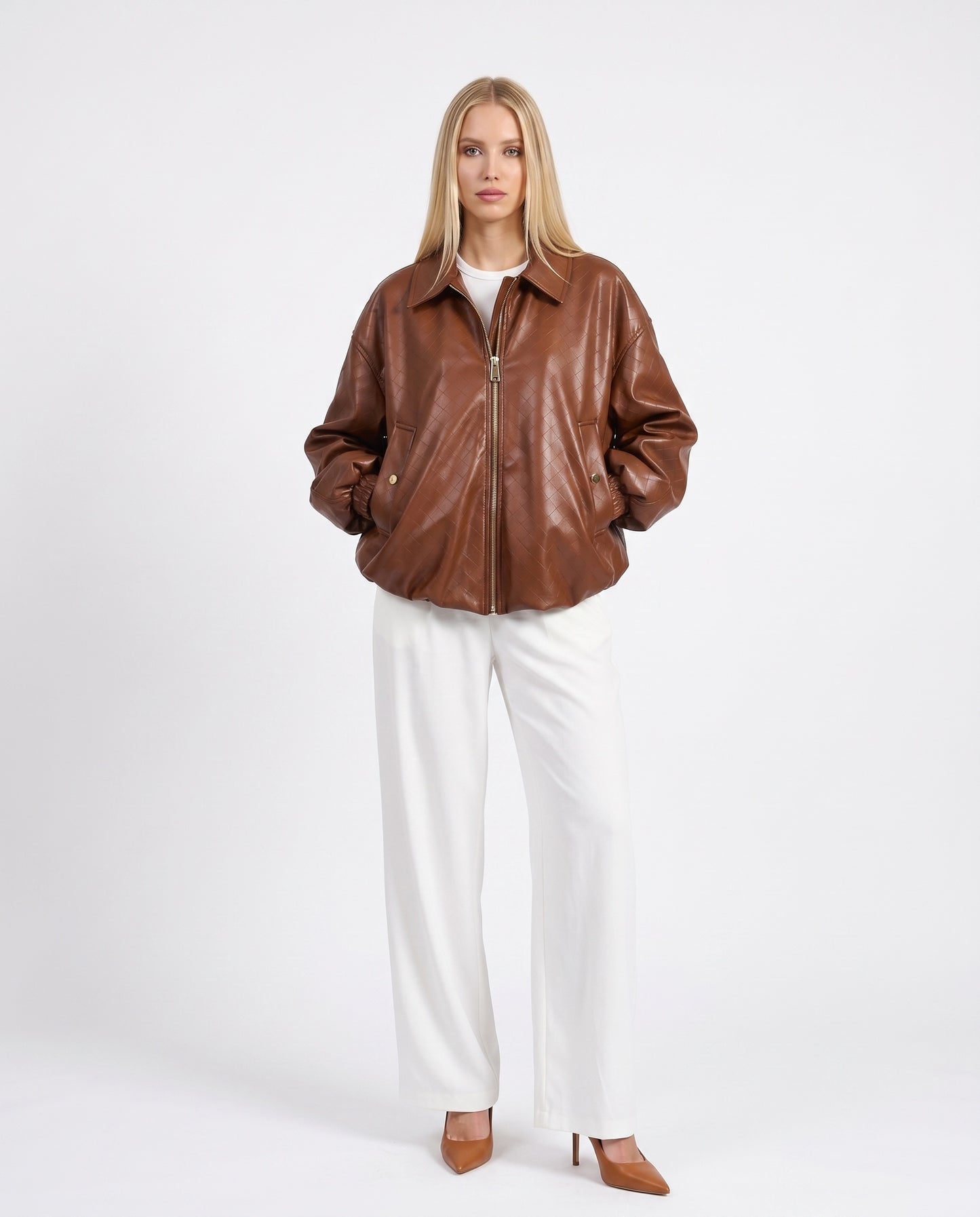 GIUBBINO BOMBER 26B3678 TABACCO MOTEL.