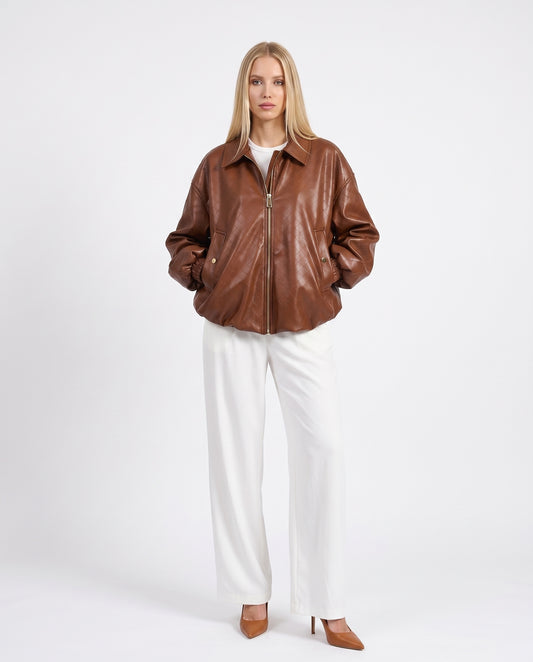 GIUBBINO BOMBER 26B3678 TABACCO MOTEL.