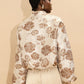 GIUBBOTTO BOMBER CON RICAMO FLOREALE BEIGE IMPERIAL.