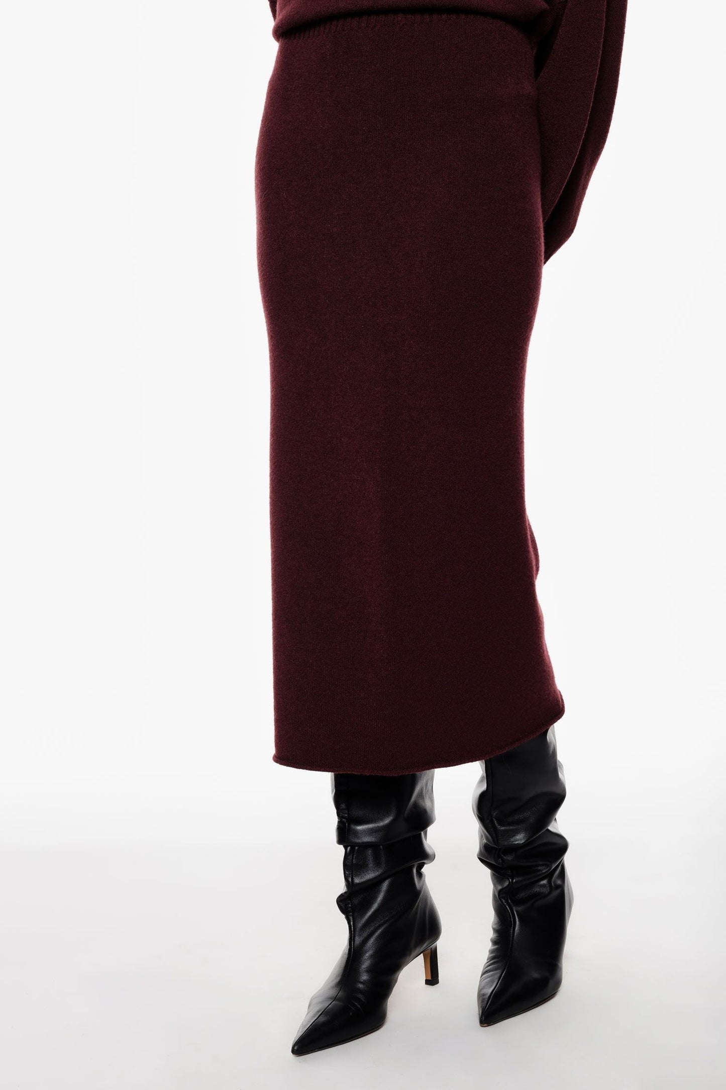 GONNA A TUBINO IN MAGLIA G3025886 PRUGNA IMPERIAL.