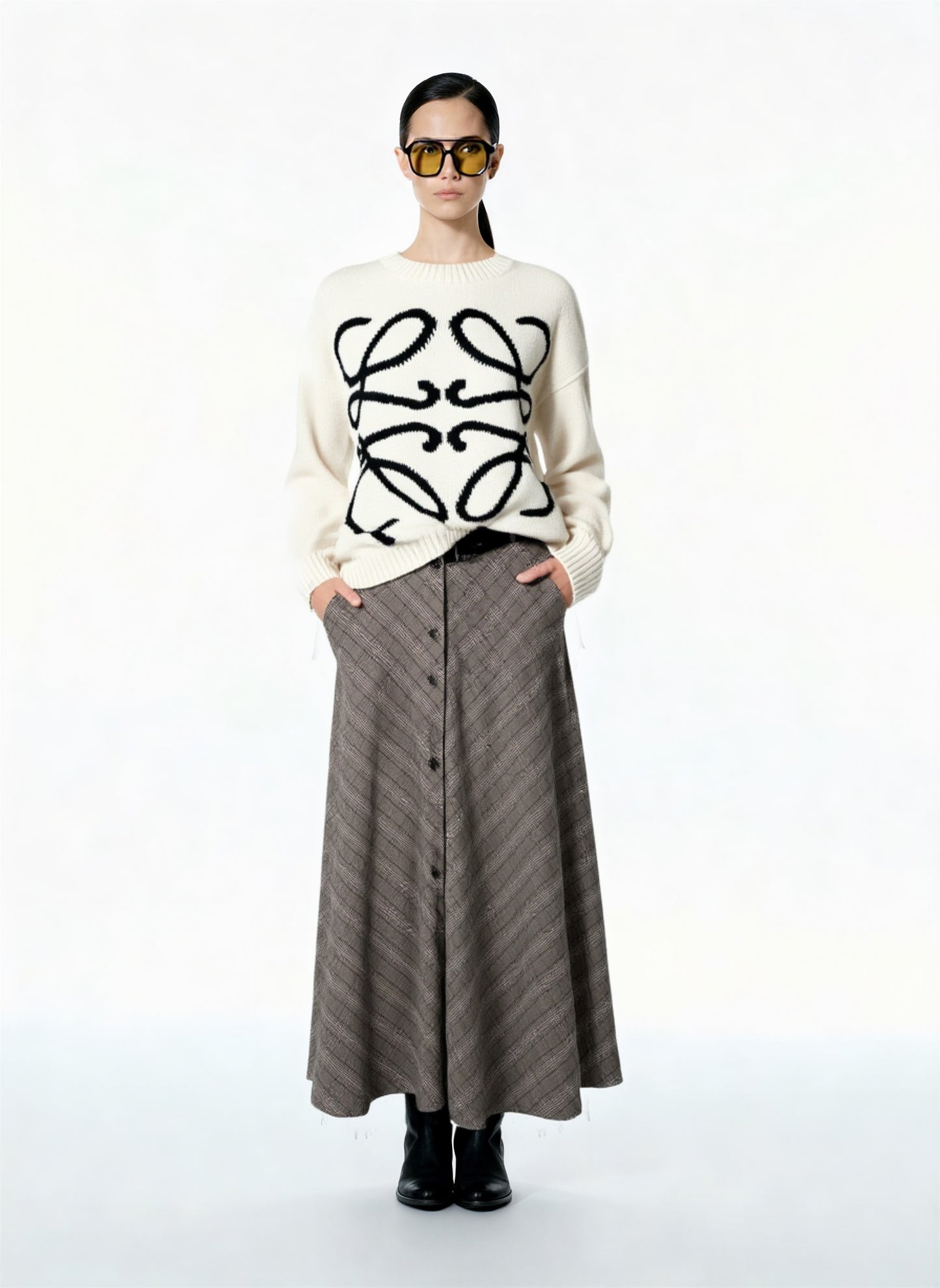 GONNA LUNGA PRINCIPE DI GALLES W25G985 MOTEL.