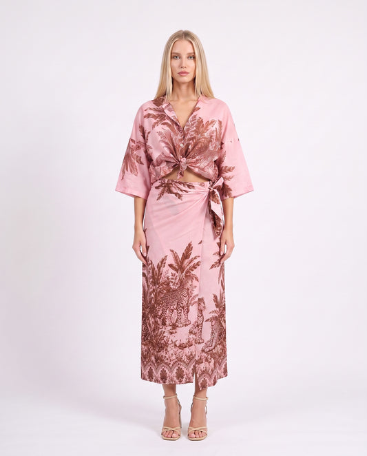 GONNA LUNGA PE260550 ROSA/MORO TENSIONE IN.