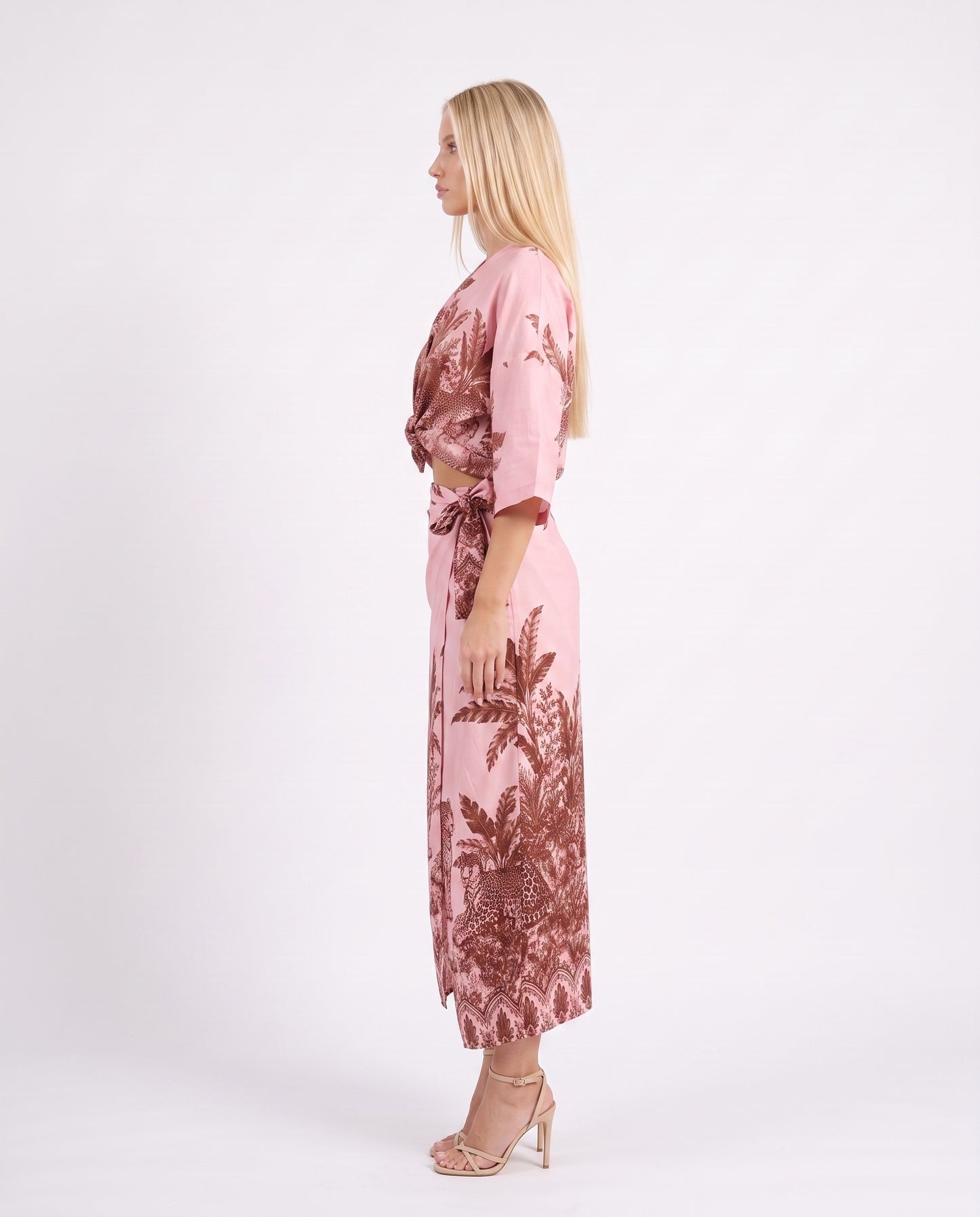 GONNA LUNGA PE260550 ROSA/MORO TENSIONE IN.