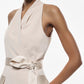 GILET A PORTAFOGLIO CON REVERS E FIOCCO SATINATO IMPERIAL