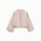 GIUBBOTTO SATIN PETALO ROSA IMPERIAL.