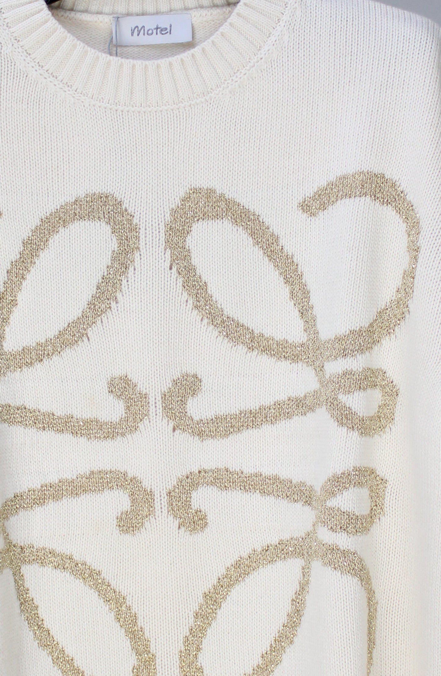 MAGLIA MOTEL RICAMI BIANCA