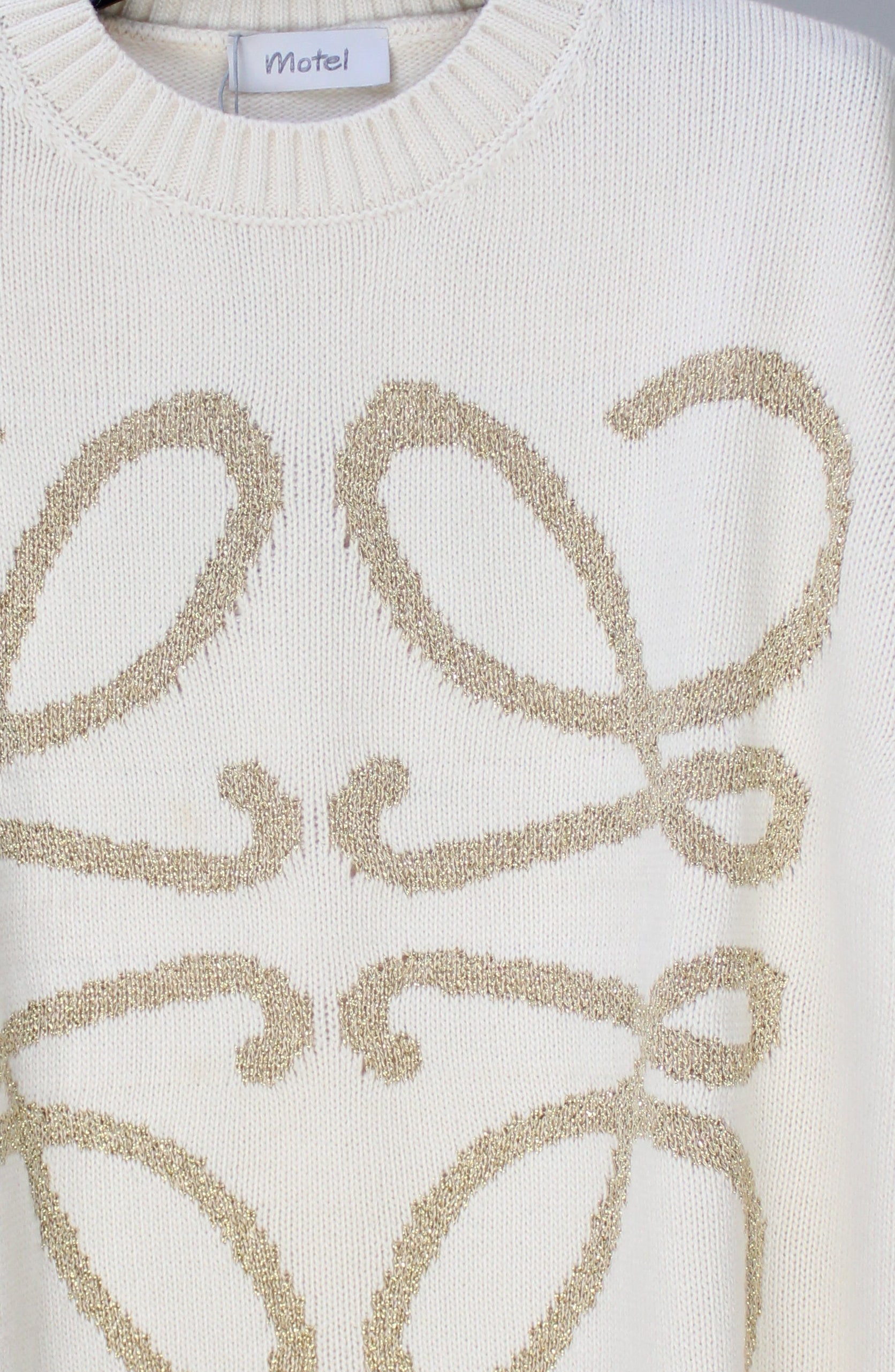 MAGLIA MOTEL RICAMI BIANCA