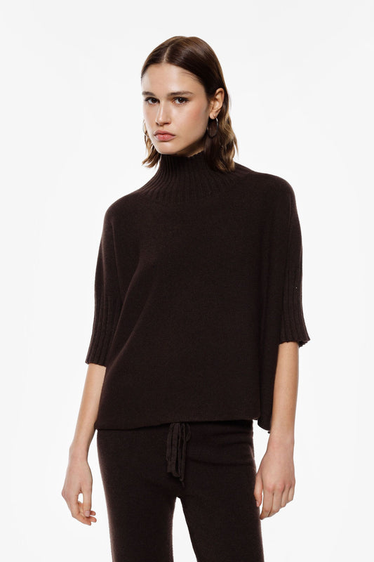MAGLIA TURTLENECK MANICHE A MEZZO BRACCIO M3025859 MORO IMPERIAL.
