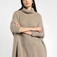 MAGLIA OVERSIZE COLLO ALTO M3025889 TAUPE IMPERIAL.