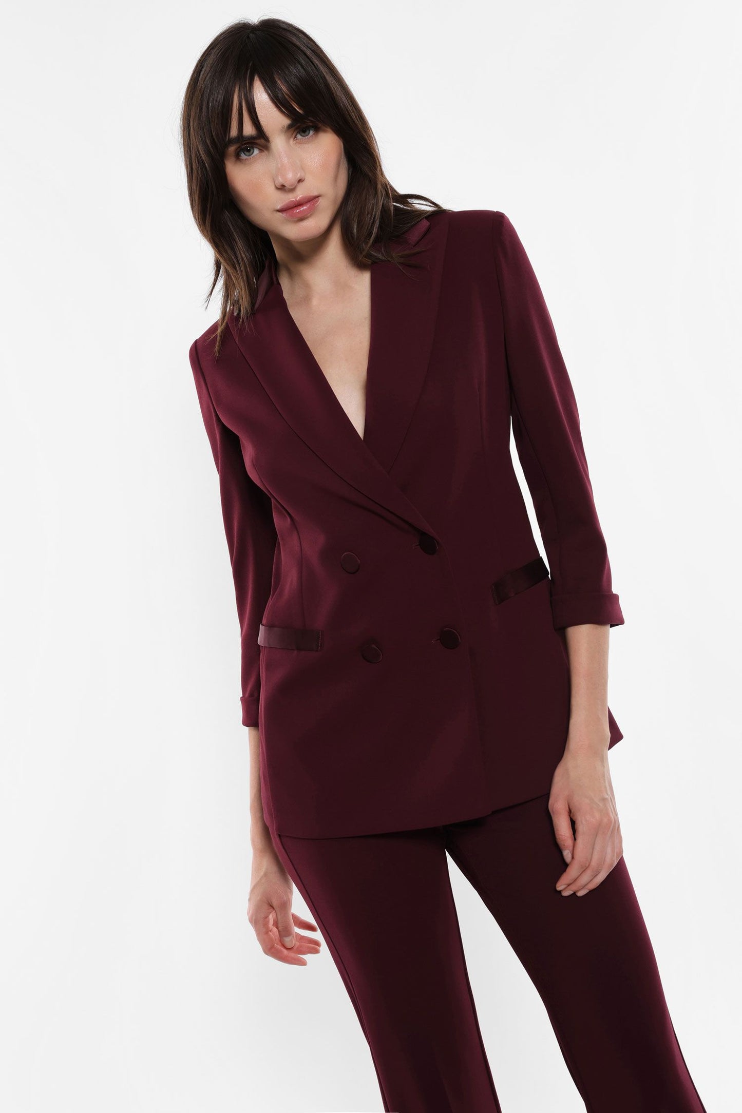 TAILLEUR GIACCA DOPPIOPETTO CON REVER A LANCIA IMPERIAL MARSALA