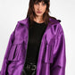 Giubbotto oversize effetto satin con cappuccio e taschini IMPERIAL
