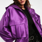 Giubbotto oversize effetto satin con cappuccio e taschini IMPERIAL