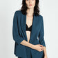 Tailleur giacca doppiopetto monocolour con rever a lancia e pantalone flare IMPERIAL