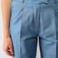 PANTALONI STRAIGHT CROPPED MONOCOLOUR CON PIEGA STIRATA IMPERIAL
